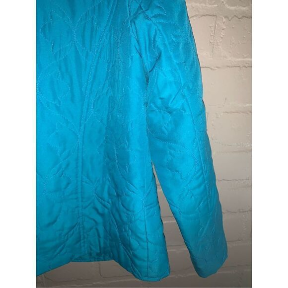 Vintage Blue Quilted Snap Down Jacket Small - Picture 7 of 10